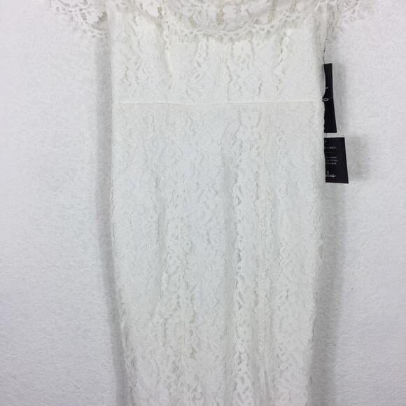 NWT Lulus Caterina White Lace Off-the-Shoulder Mermaid Maxi Dress Gown XS - Picture 10 of 16